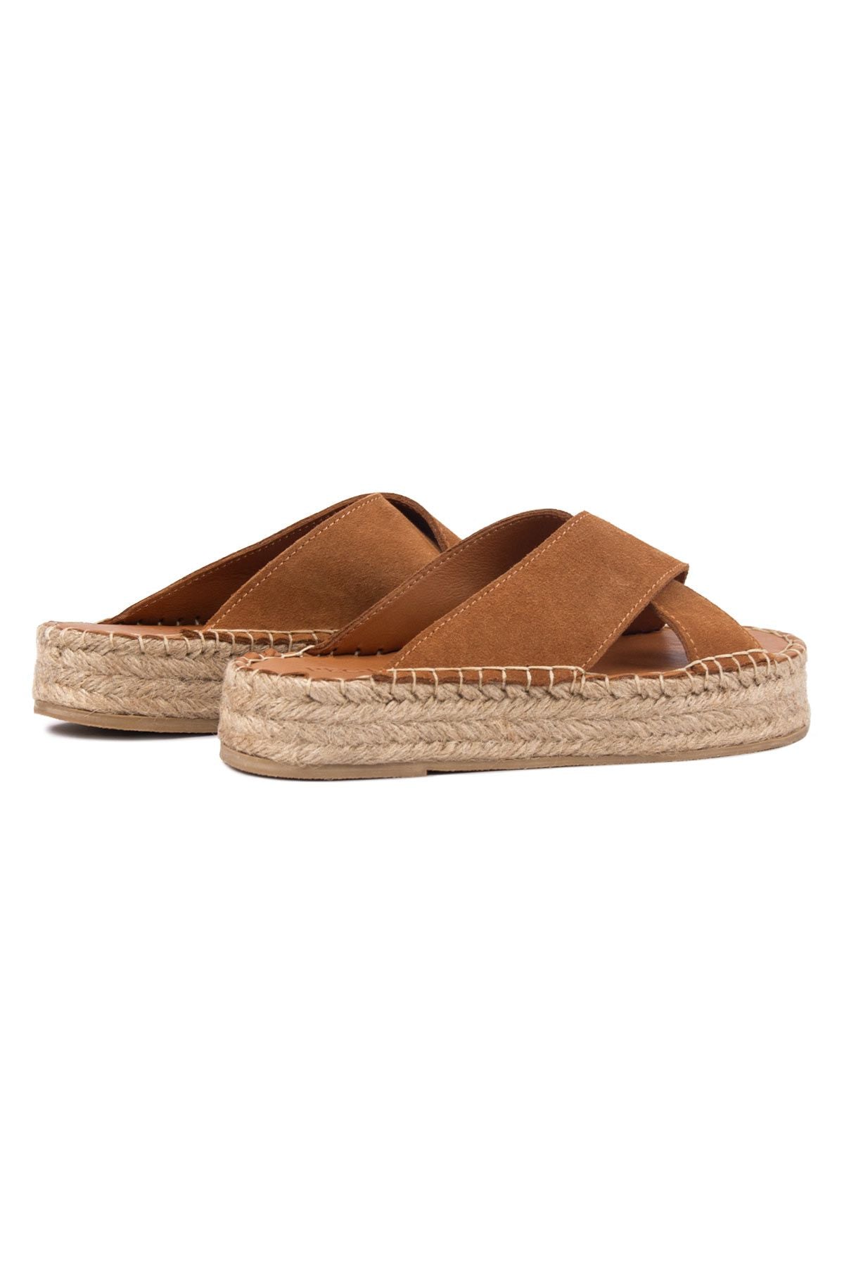 Kadın Espadril Terlik DG6036 Taba