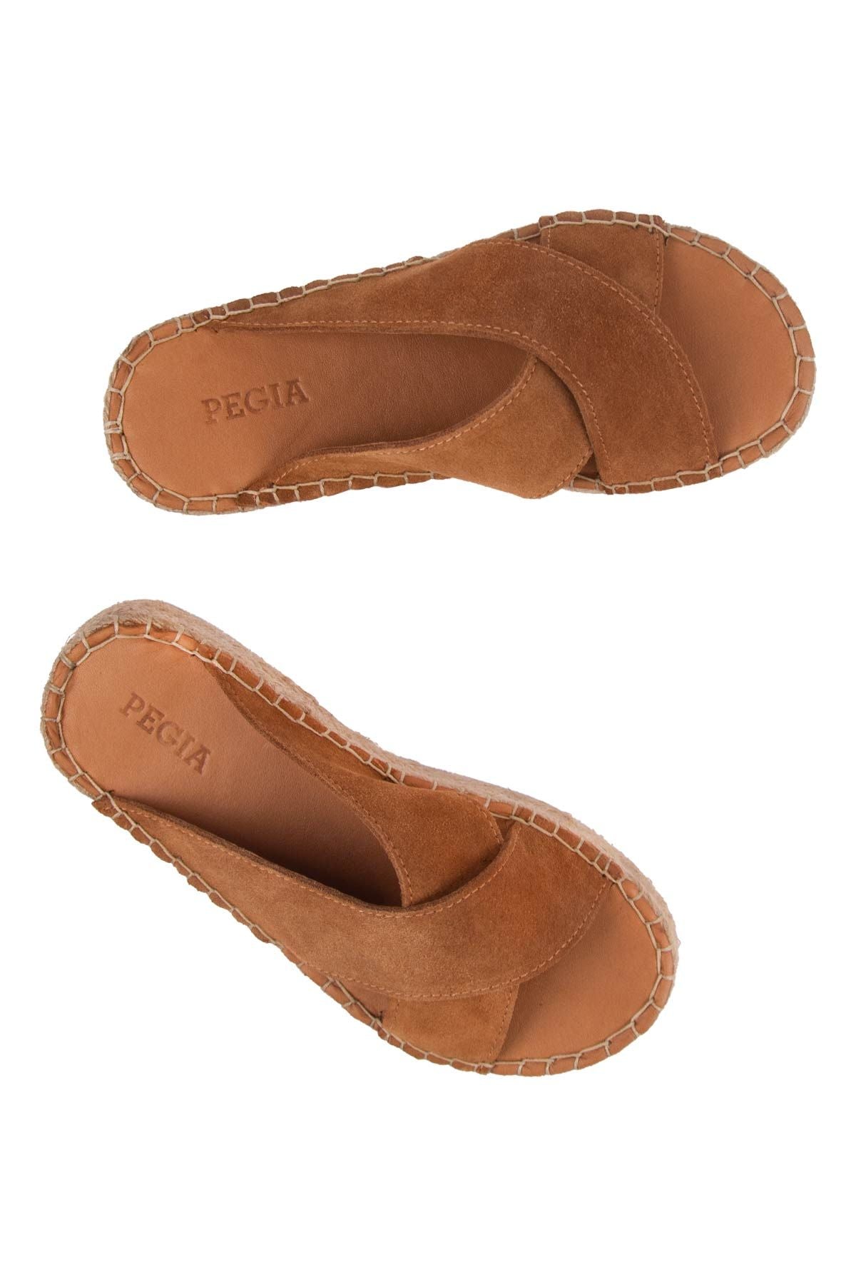 Kadın Espadril Terlik DG6036 Taba