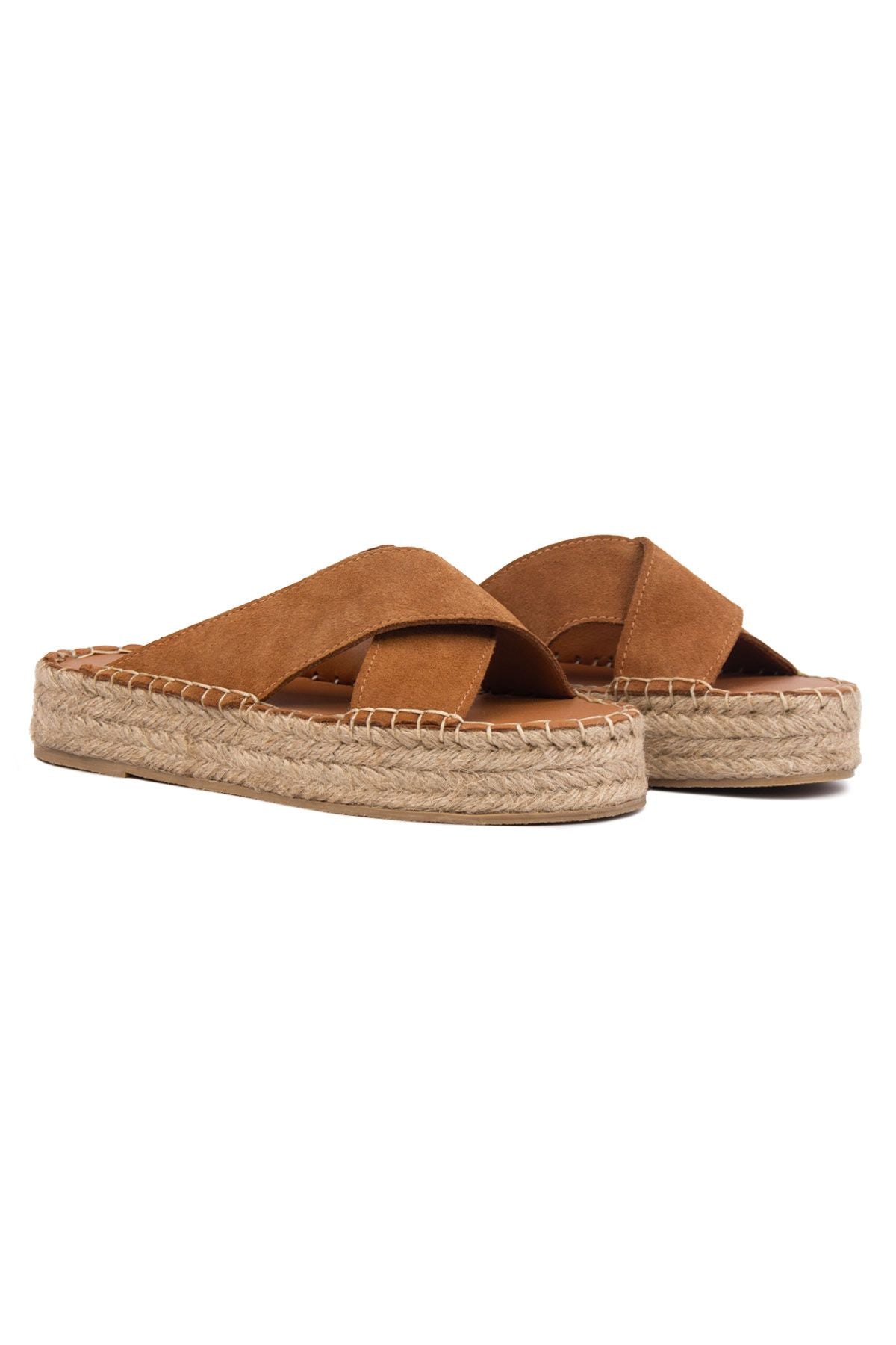 Kadın Espadril Terlik DG6036 Taba