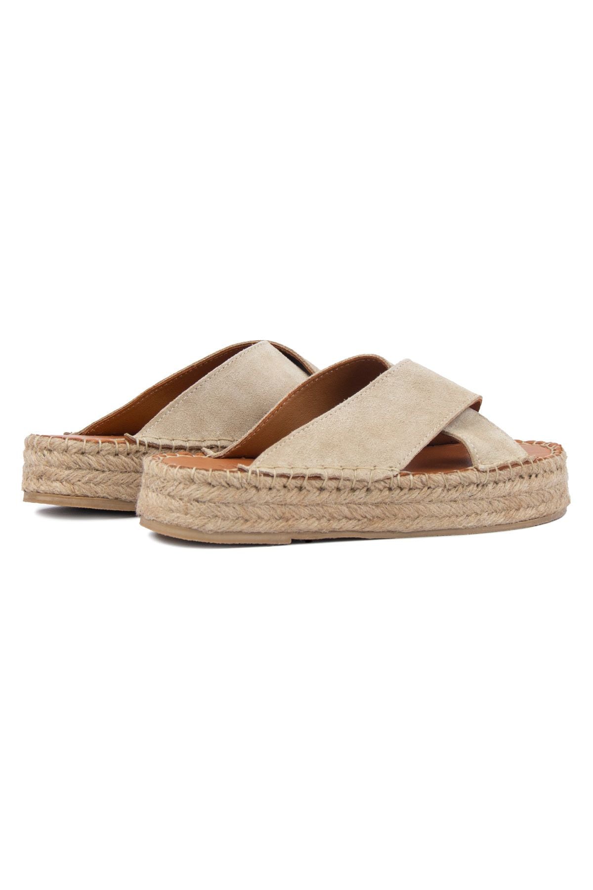 Kadın Espadril Terlik DG6036 Sahra