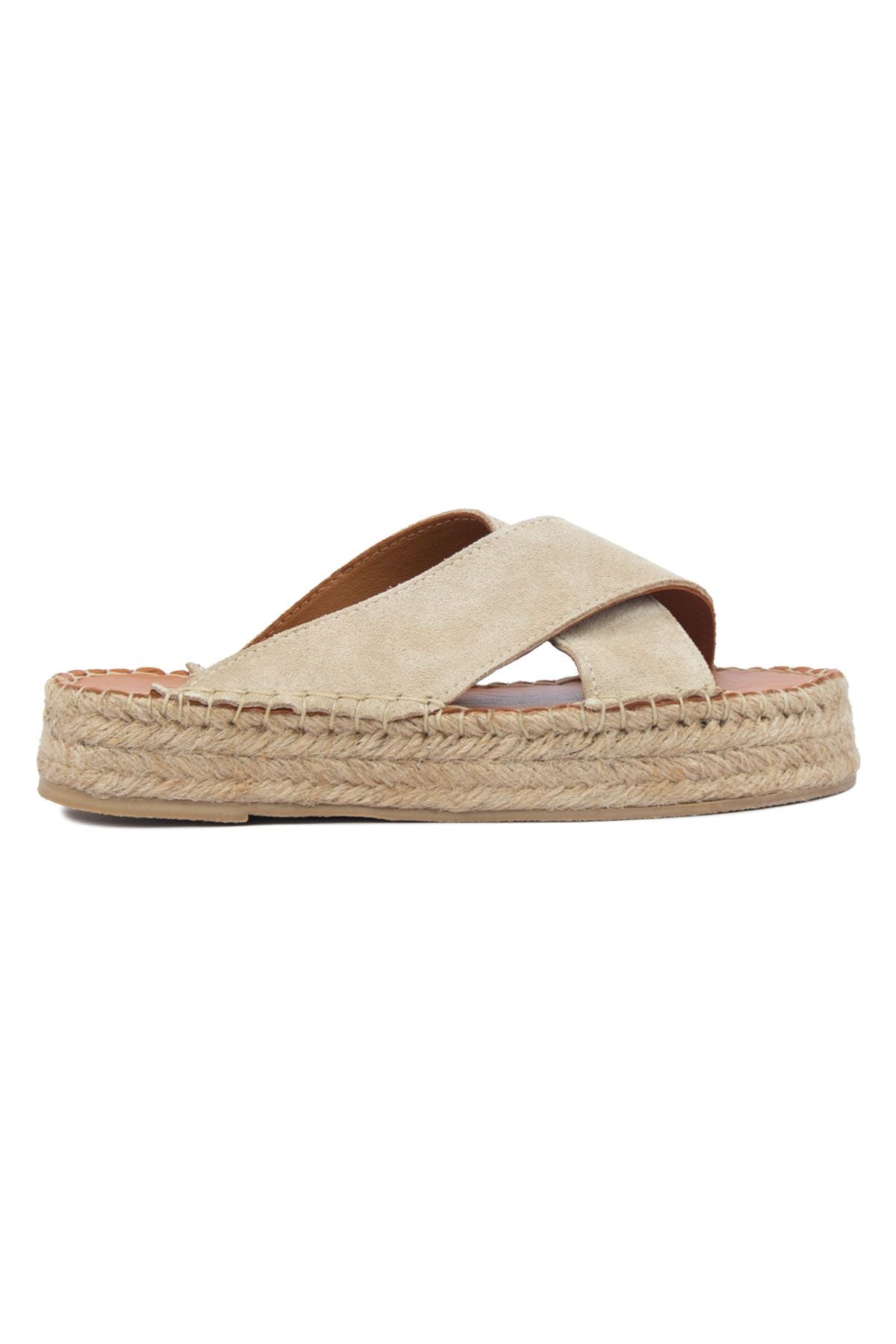 Kadın Espadril Terlik DG6036 Sahra