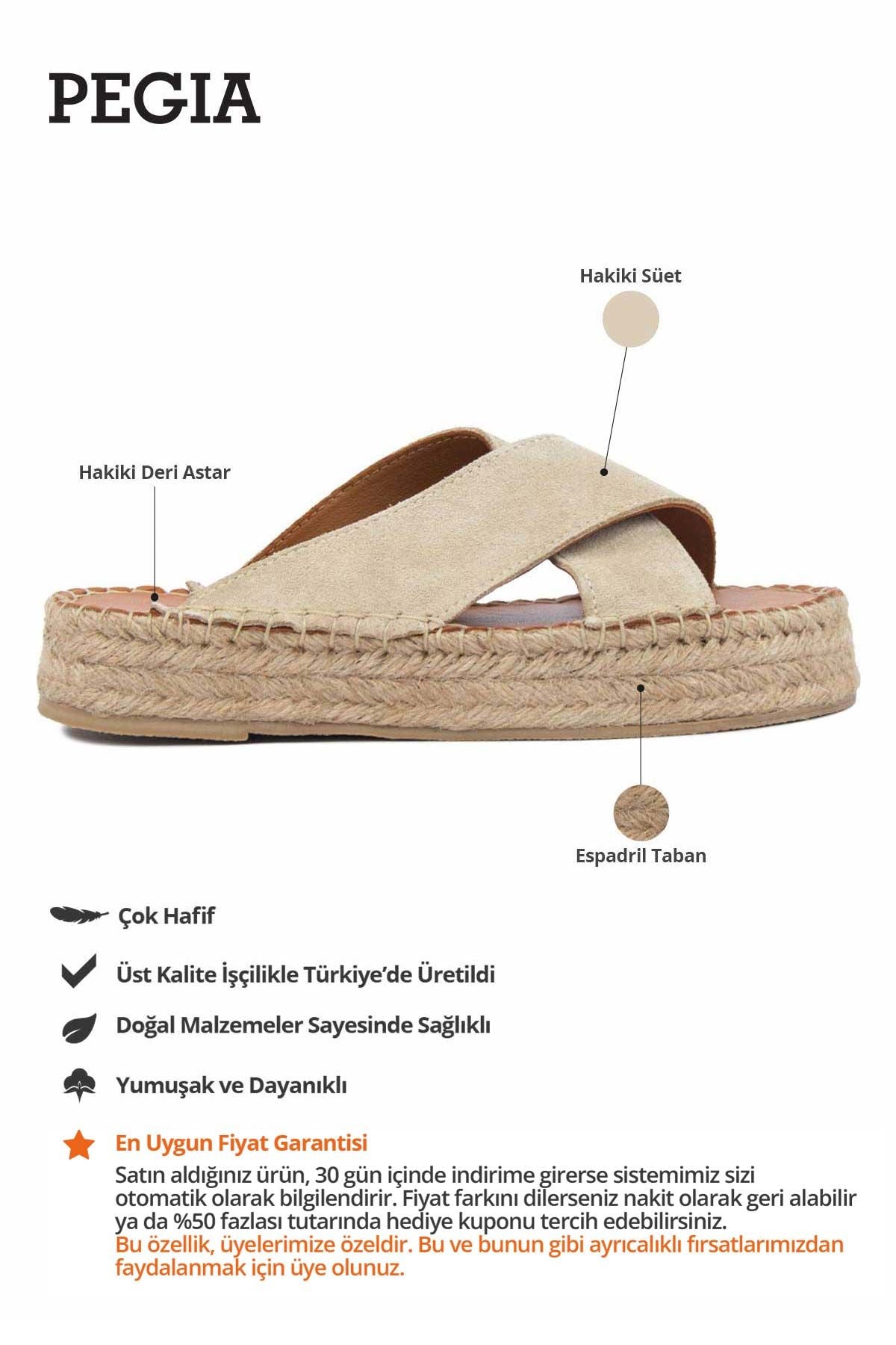 Kadın Espadril Terlik DG6036 Sahra