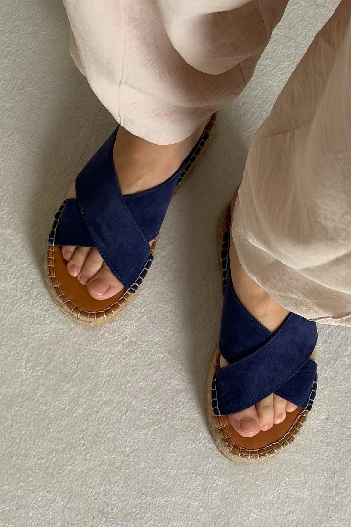 Kadın Espadril Terlik DG6036 Denim