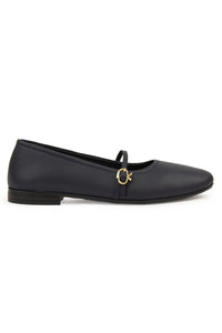 Women's Genuine Leather Ballet Flat DG6042 Navy