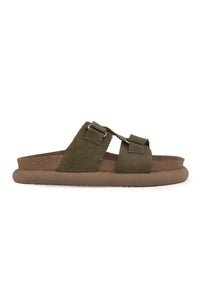 Women's Genuine Nubuck Slipper 215544 Khaki