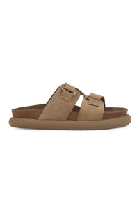 Women's Genuine Nubuck Slippers 215544 Sand