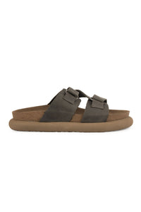 Women's Genuine Nubuck Slippers 215544 Anthracite