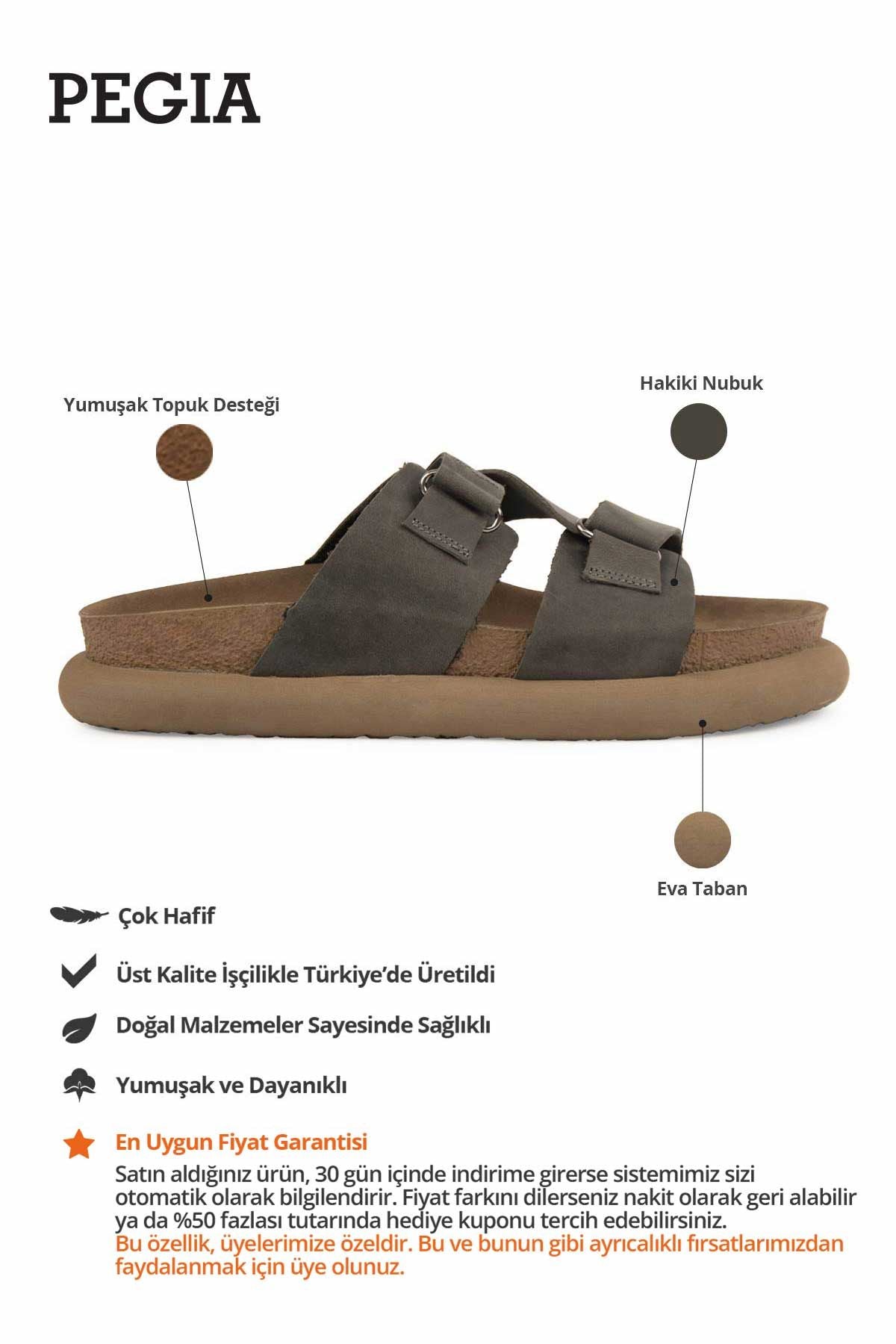 Kadın Hakiki Nubuk Terlik 215544 Antrasit