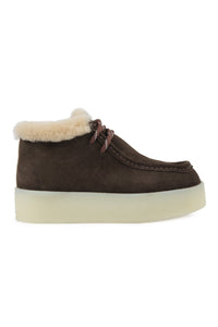 Women's Genuine Suede Boot 191357 Brown