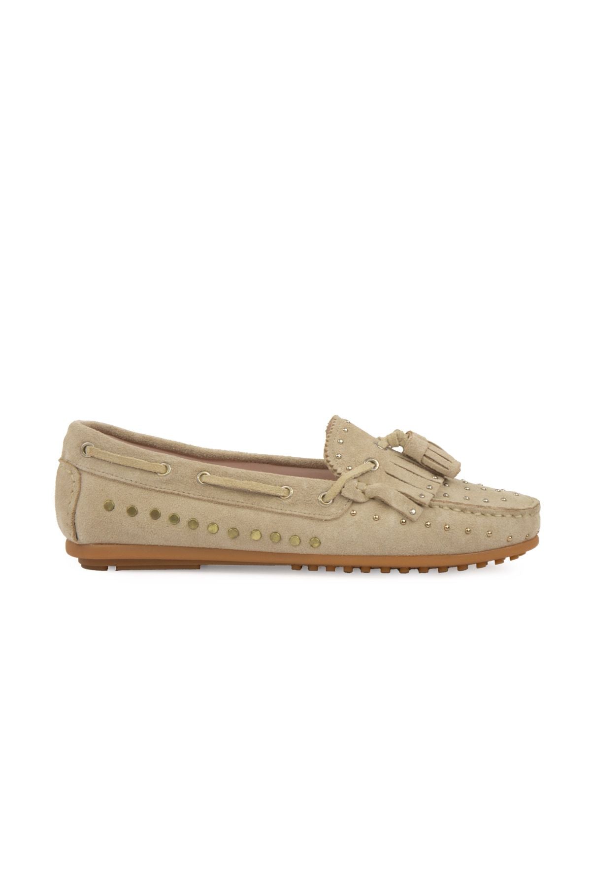 Kadın Hakiki Süet Loafer 700915 Bej