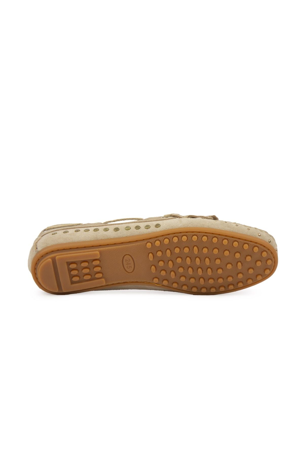 Kadın Hakiki Süet Loafer 700915 Bej