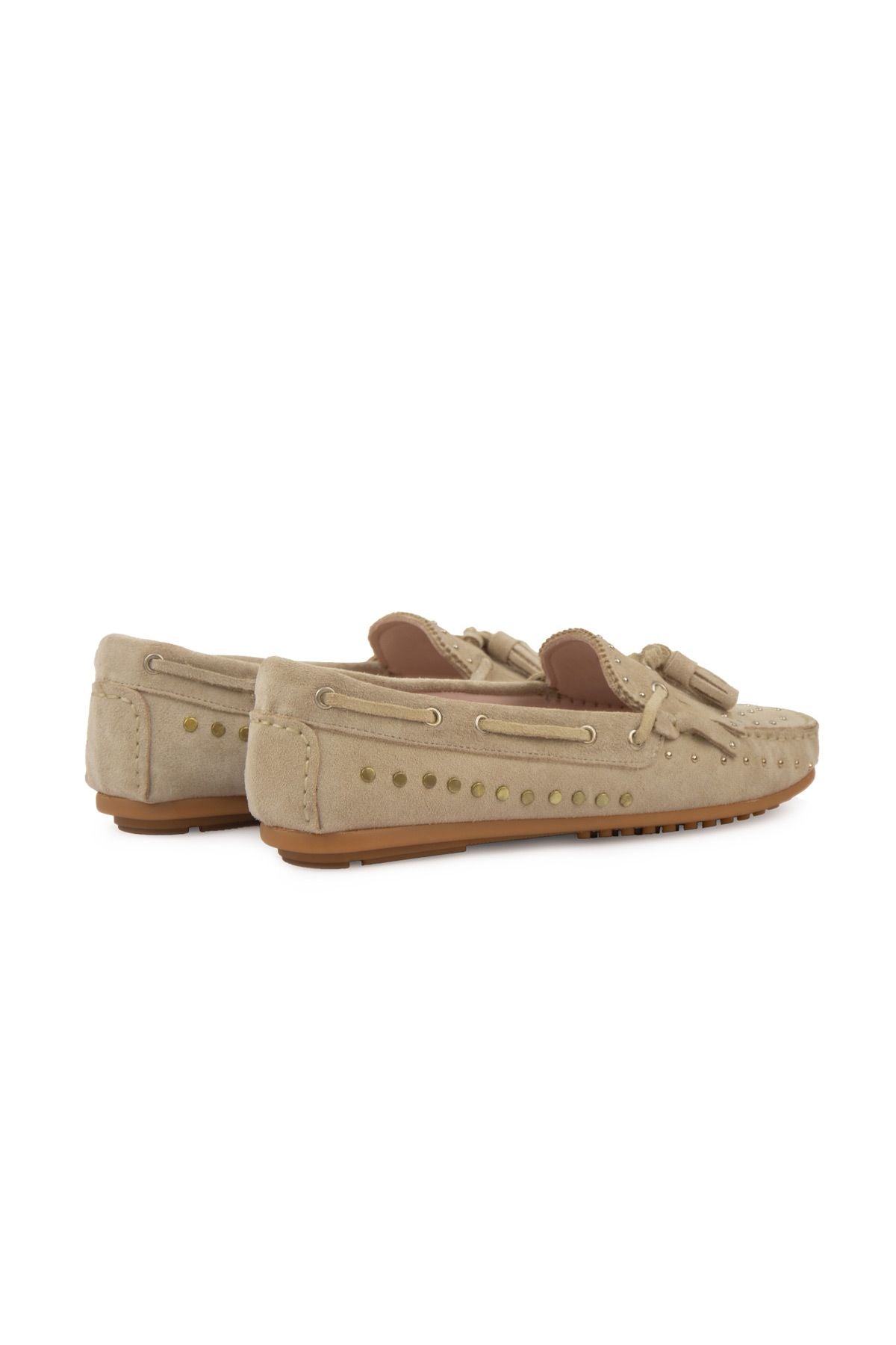 Kadın Hakiki Süet Loafer 700915 Bej