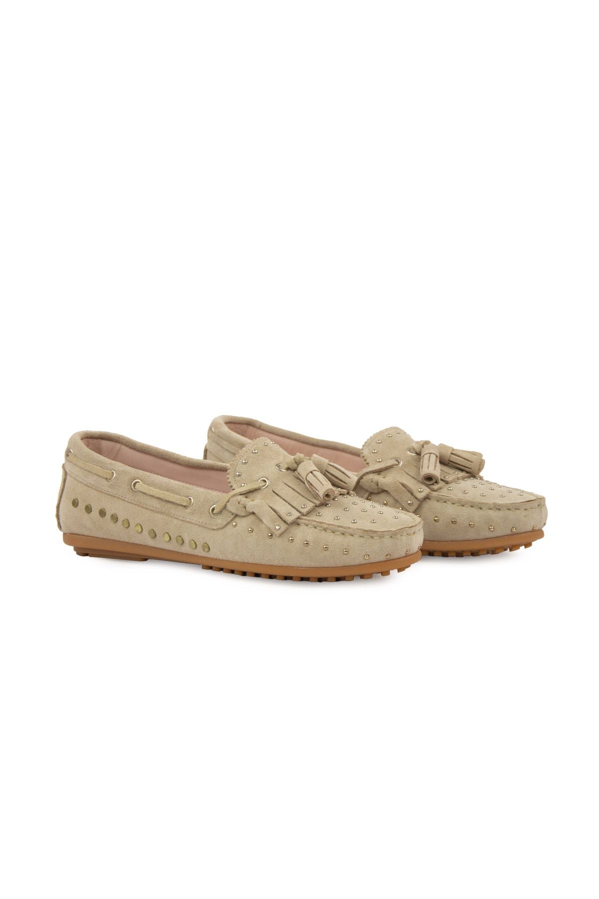 Kadın Hakiki Süet Loafer 700915 Bej