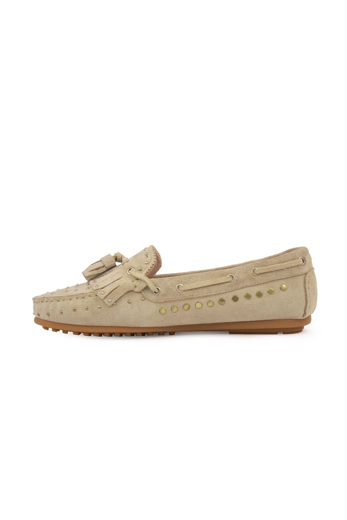 Kadın Hakiki Süet Loafer 700915 Bej