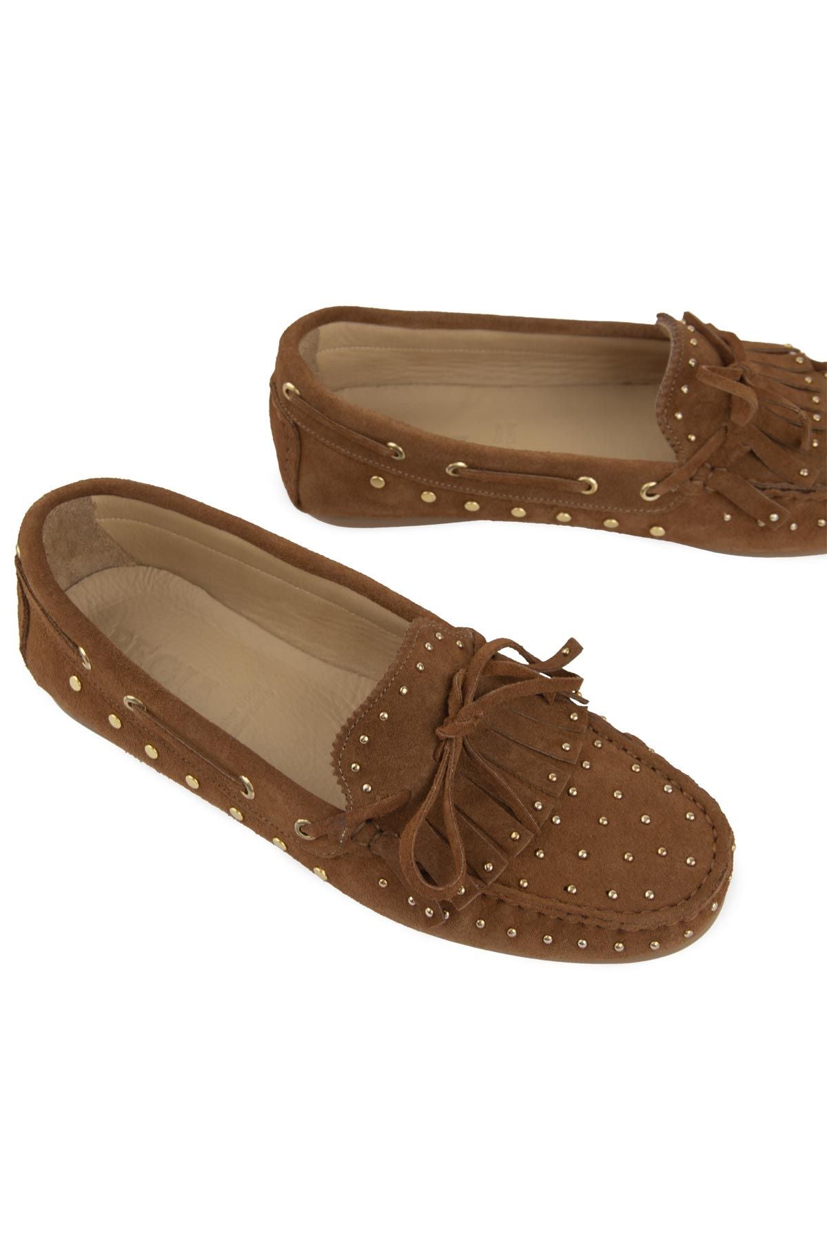 Kadın Hakiki Süet Loafer 700915 Taba