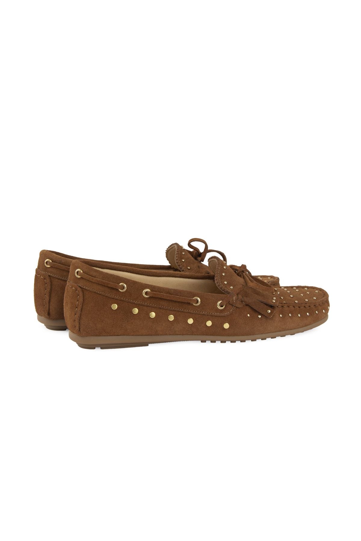 Kadın Hakiki Süet Loafer 700915 Taba