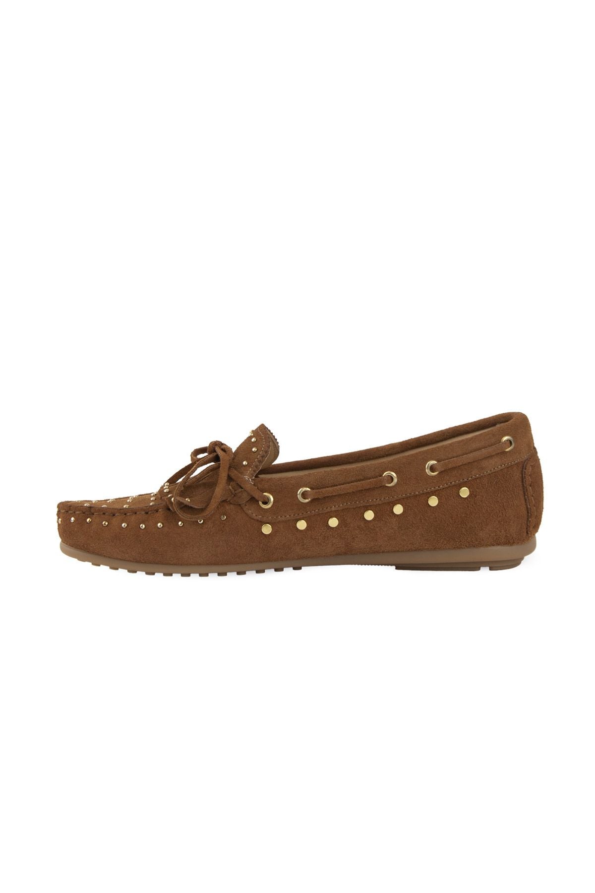 Kadın Hakiki Süet Loafer 700915 Taba