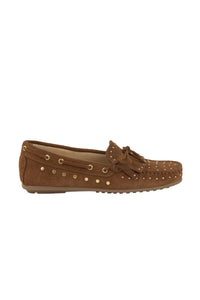Kadın Hakiki Süet Loafer 700915 Taba