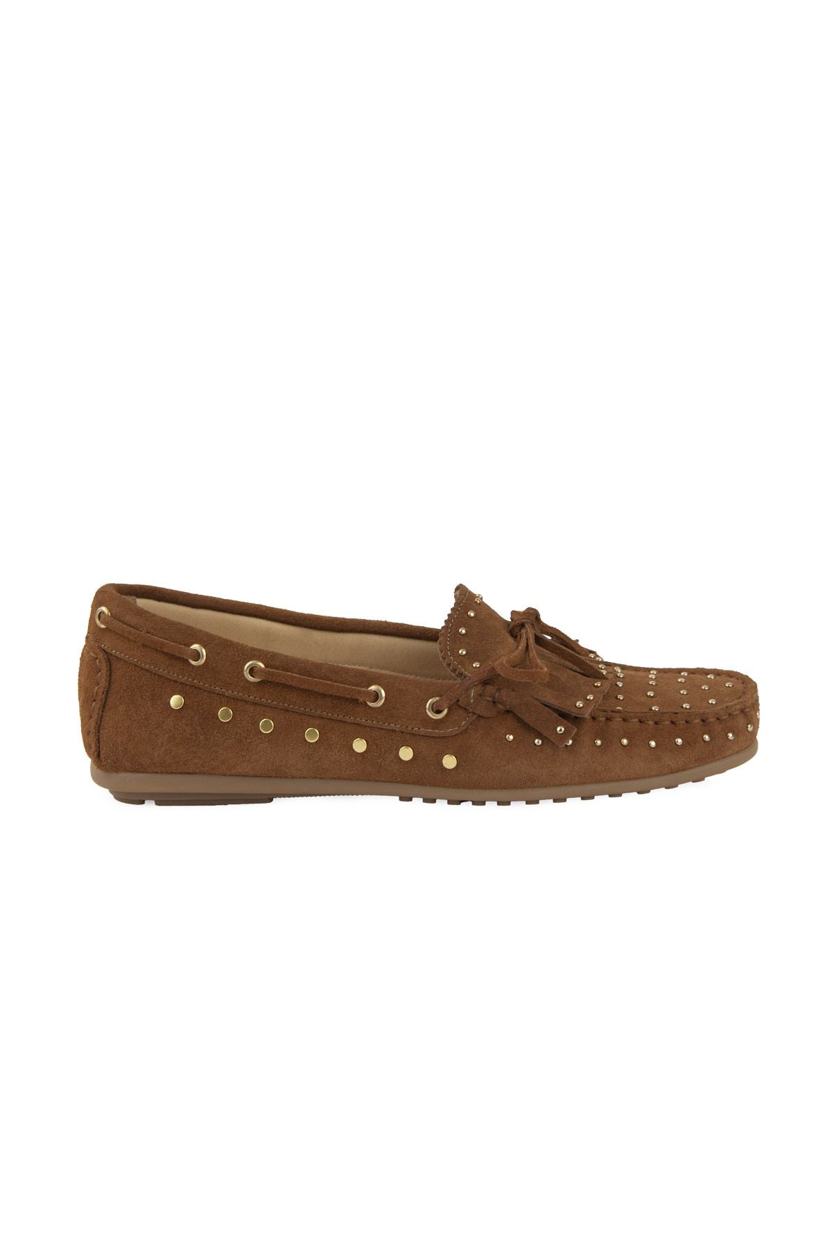 Kadın Hakiki Süet Loafer 700915 Taba