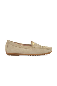 Kadın Hakiki Süet Loafer 700916 Bej