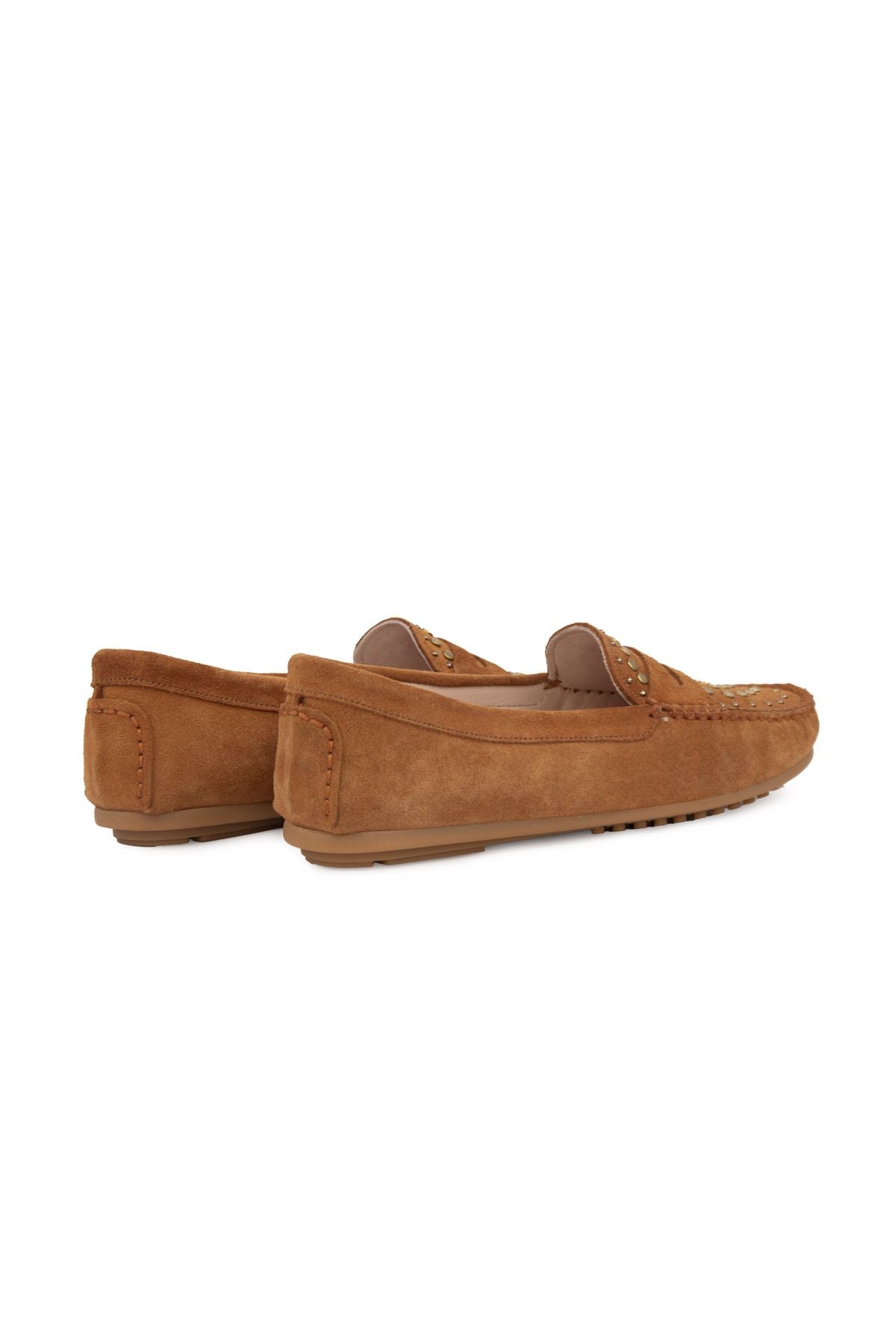 Kadın Hakiki Süet Loafer 700916 Taba