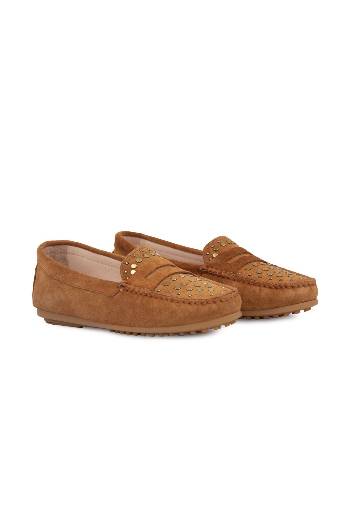 Kadın Hakiki Süet Loafer 700916 Taba