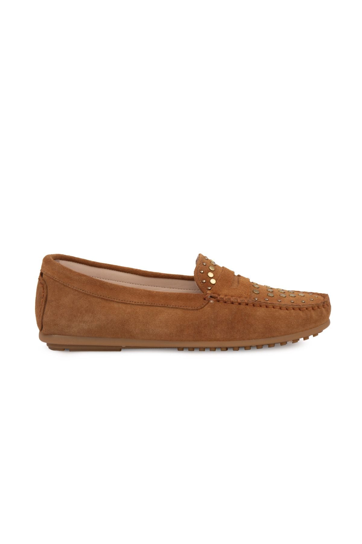 Kadın Hakiki Süet Loafer 700916 Taba