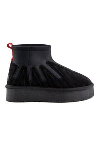 Women's Genuine Suede Stretch Boot 191153 Black