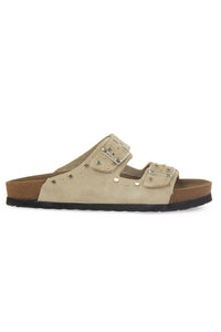 Women's Genuine Suede Slipper 215543 Beige