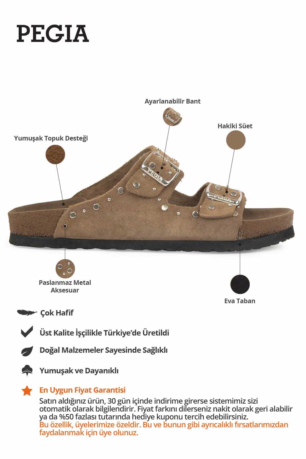 Kadın Hakiki Süet Terlik 215543 Sahra