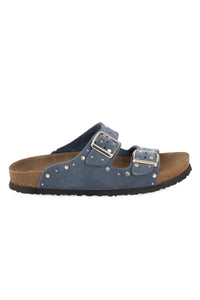 Women's Genuine Suede Slipper 215543 Blue