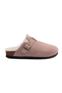 Women's Fur-Lined Clog Slippers 215538 Light Pink