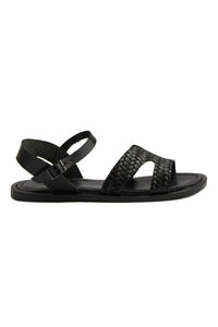 Women's Woven Leather Sandal DG6011 Black