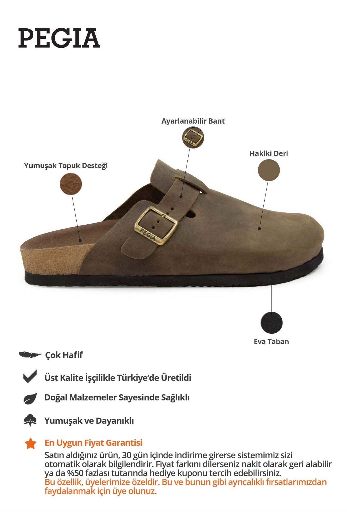 Kadın Sabo Deri Terlik 215541 Sahra