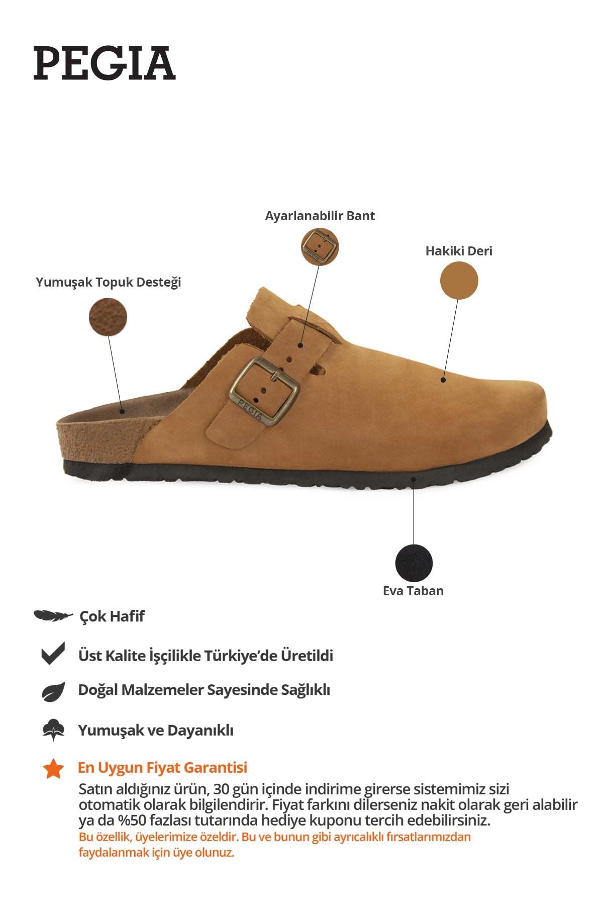 Kadın Sabo Deri Terlik 215541 Taba
