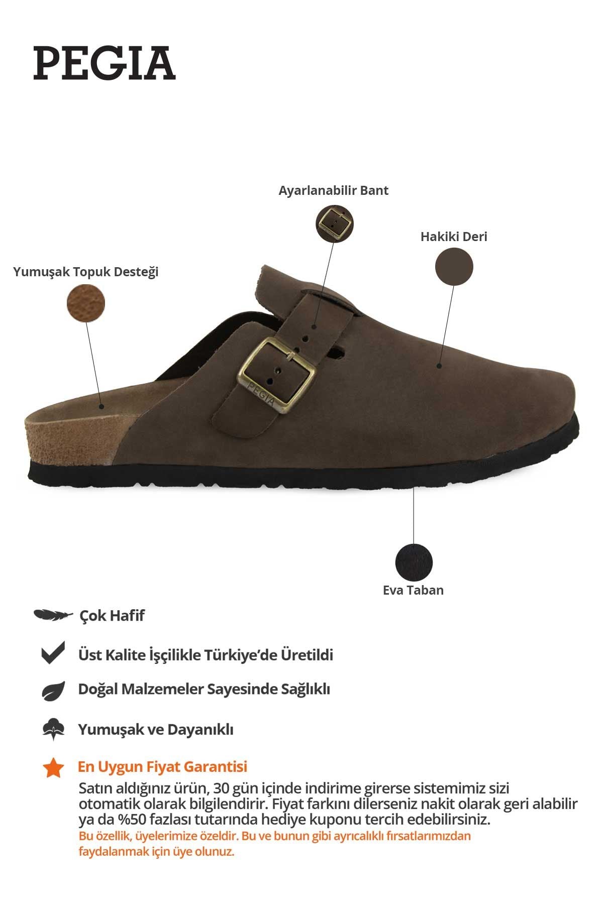 Kadın Sabo Deri Terlik 215541 Kahve