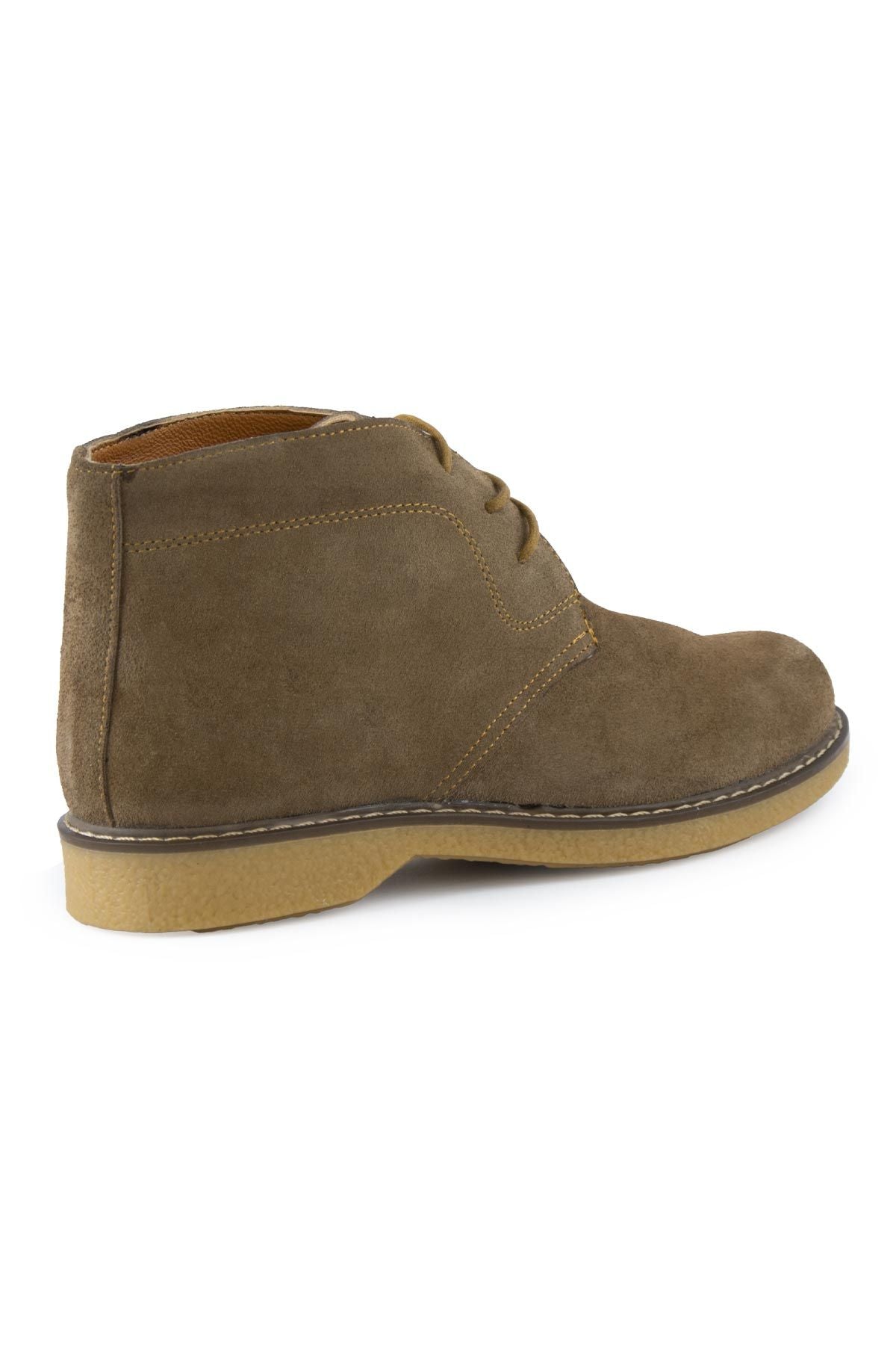 Kadın Süet Bağcıklı Bot DG6034 Kum