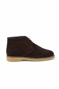 Women's Suede Lace-Up Boot DG6034 Brown