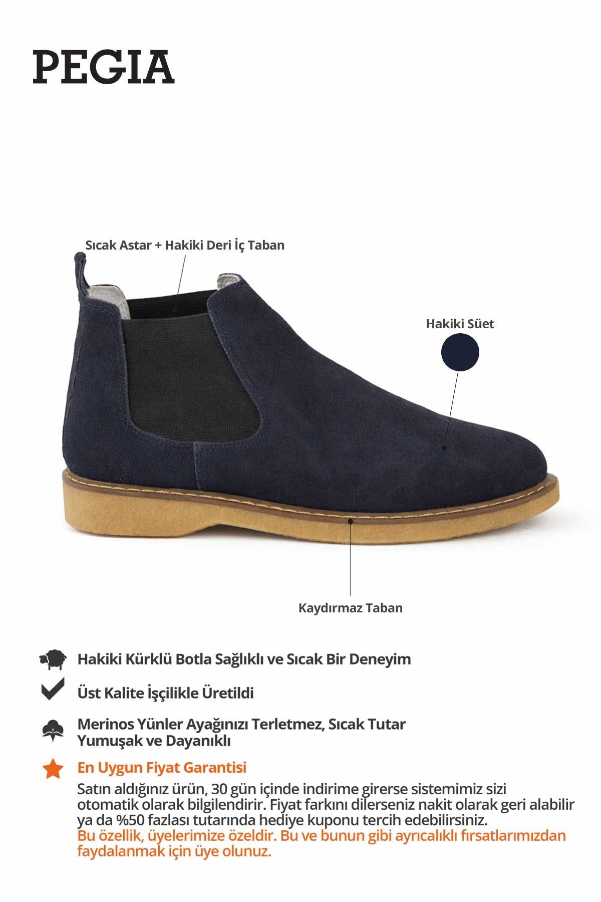 Kadın Süet Chelsea Bot DG6029 Lacivert