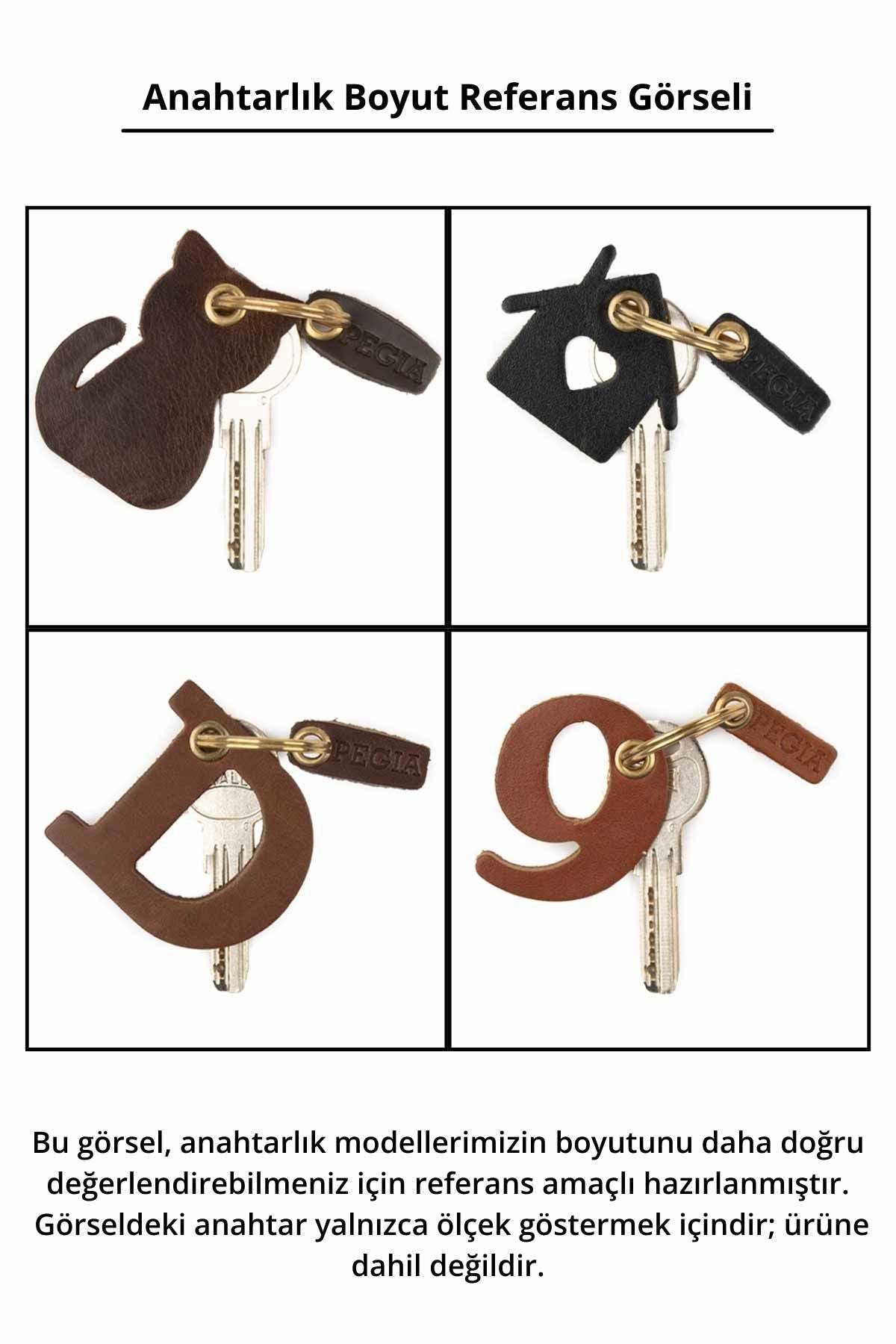 Kaktüs Deri Anahtarlık 25AN21 Taba