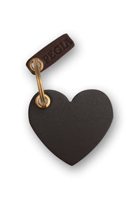 Heart Leather Keychain 25AN31 Brown