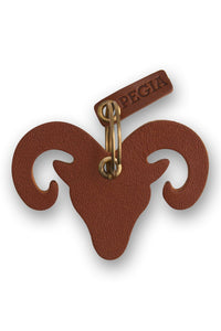 Aries Leather Keychain 25AN69 Tobacco
