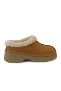 Women's Mini Boot with Shearling Detail 191155 Tobacco