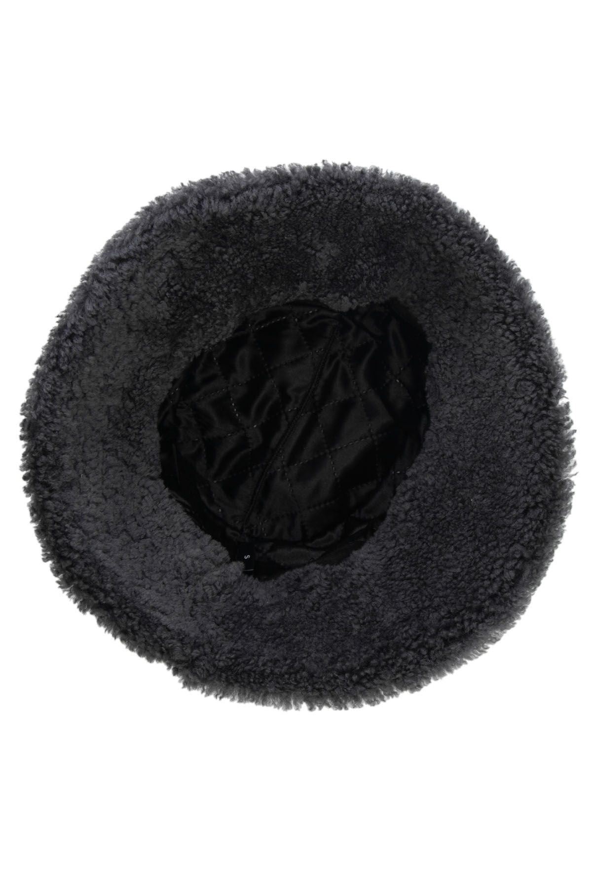 Kürklü Unisex Bucket Şapka 24SP02 Antrasit