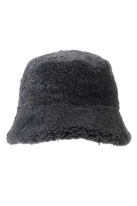 Fur-Lined Unisex Bucket Hat 24SP02 Anthracite