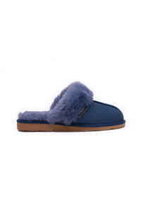 Fur-Lined Women's House Slippers 191202 Royal Blue
