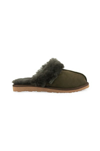 Fur-Lined Women's House Slippers 191202 Green