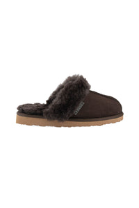 Fur-Lined Women's House Slippers 191202 Brown