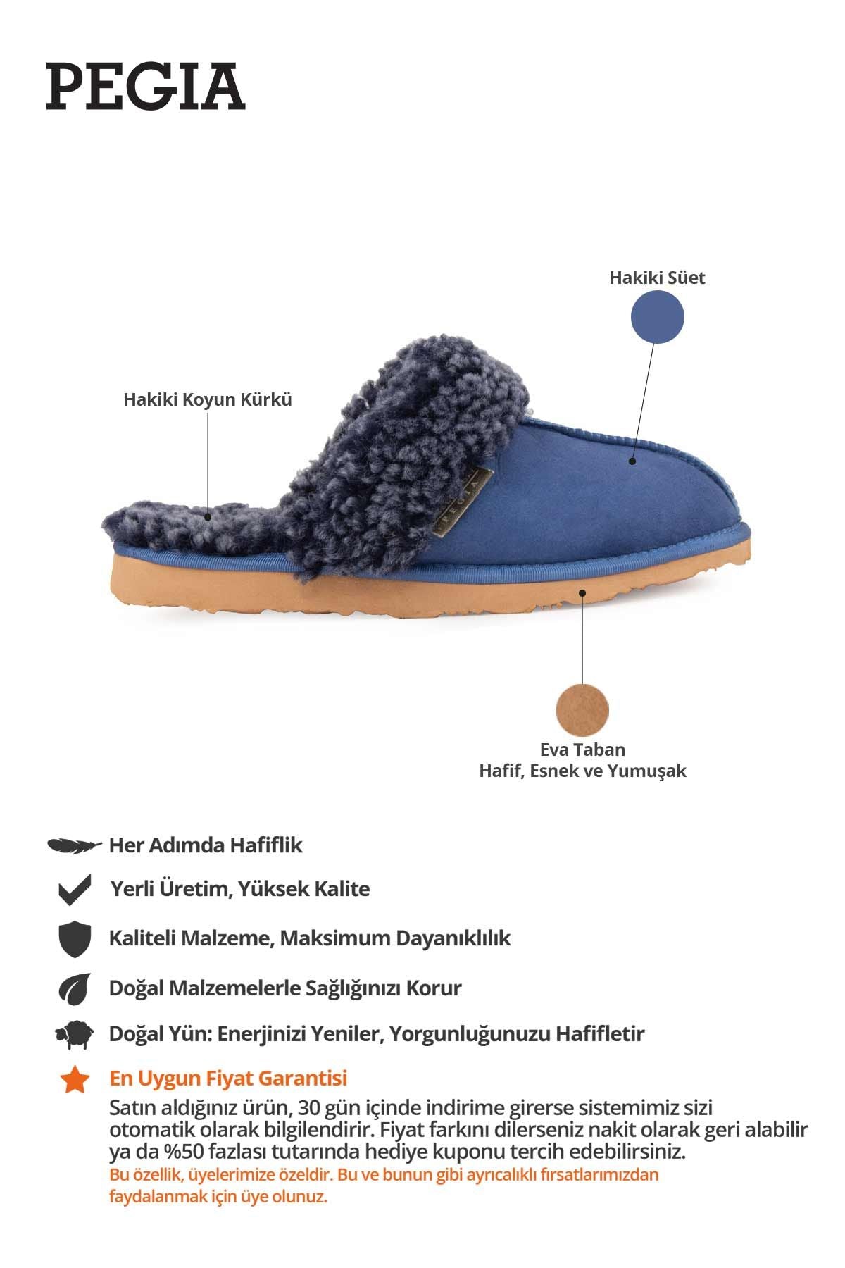 Kürklü Kadın Ev Terliği 191206 Saks