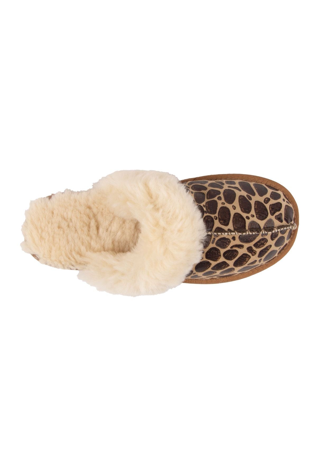 Kürklü Kadın Ev Terliği 191208 Bej